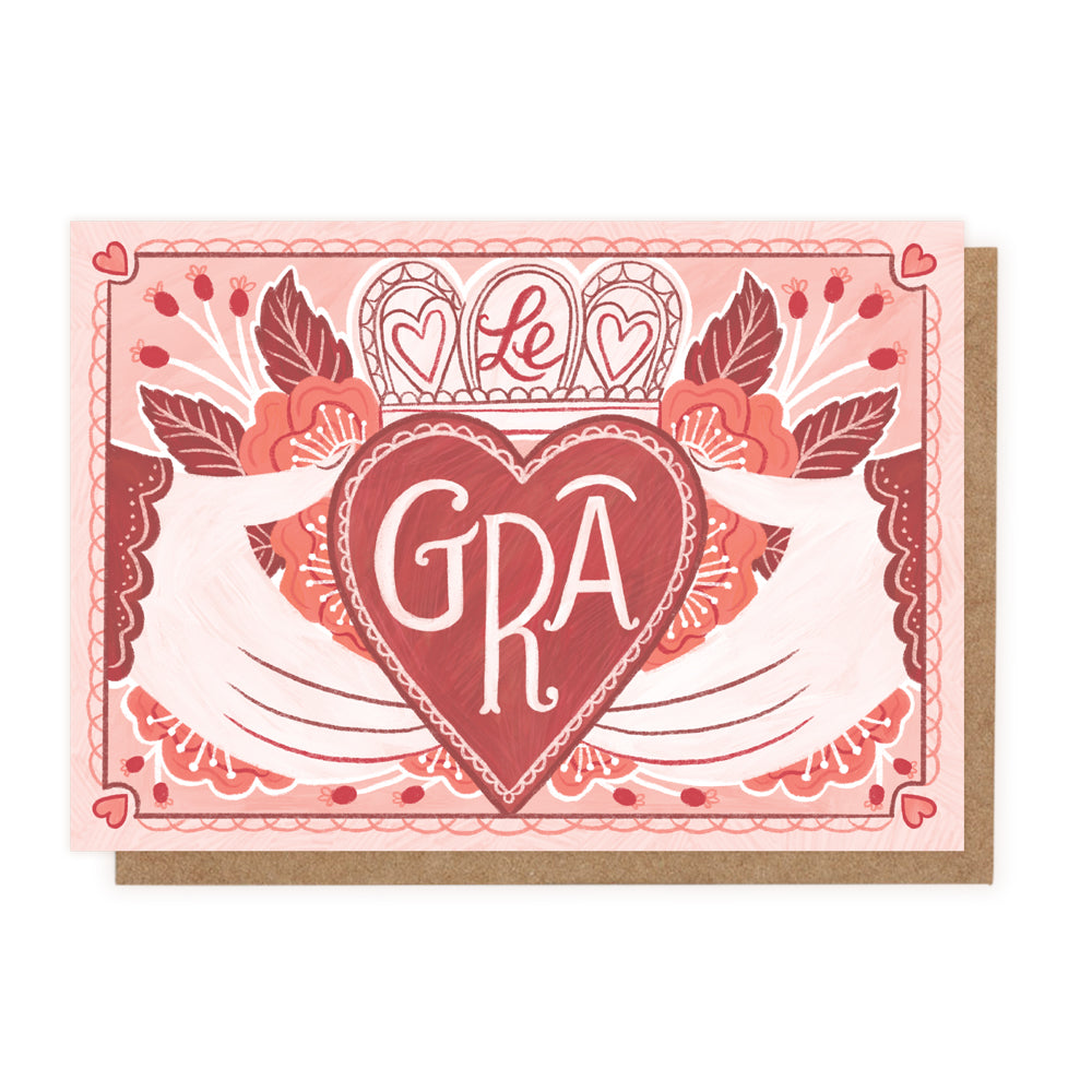 Le Gra (With Love) - Rachel Corcoran Greeting Card