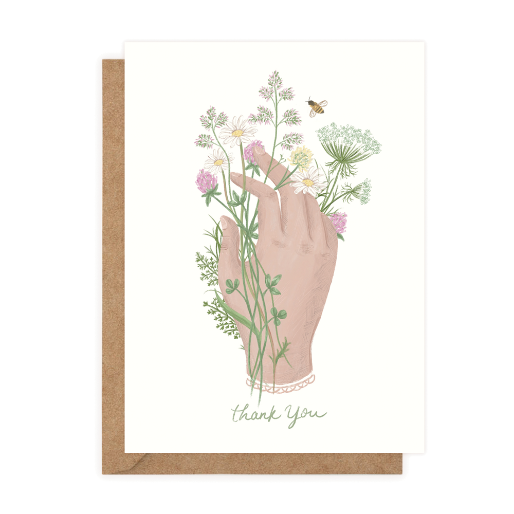 Thank You Wildflowers - Rachel Corcoran Greeting Card